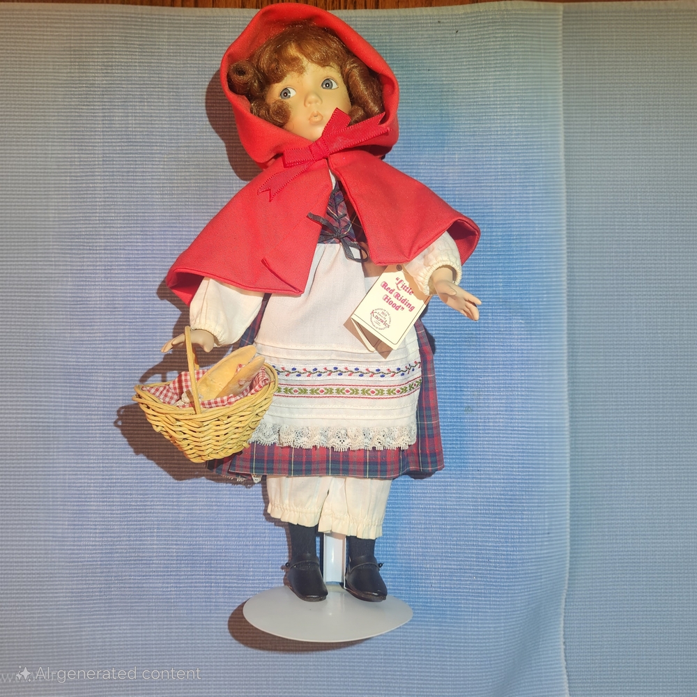 Knowles & Effner Little Red Riding Hood Doll with Basket 14" NIB